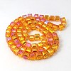 Electorplated Glass Beads EGLA-E006-3D-2