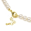 Rack Plating Brass & ABS Plastic Pearl Beads Beaded Necklaces for Women NJEW-C059-16G-3