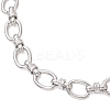 304 Stainless Steel Oval Link Chains Bracelets for Women BJEW-JB13208-3