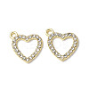 Rack Plating Alloy Rhinestone Charms PALLOY-M203-16LG-2