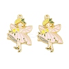 Rack Plating Alloy Enamel Pendants FIND-A040-08B-02G-1