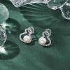 Natural Pearl Ear Studs EJEW-P286-13P-4