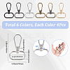 24Pcs 6 Colors Zinc Alloy Swivel Clasps FIND-SP0003-74-2