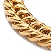 Ion Plating(IP) 304 Stainless Steel Cuban Link Chain Bracelets STAS-A028-B064G-A-2