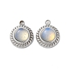 Opalite Half Round Charms STAS-L022-399P-03-1