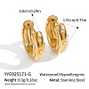 304 Stainless Steel Star Hoop Earrings EZ1230-1-1