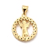 Rack Plating Brass Micro Pave Cubic Zirconia Pendants KK-K270-31G-3
