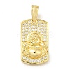 Brass Micro Pave Cubic Zirconia Pendants KK-Z086-25G-1