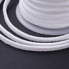 3x1.5mm White Flat Faux Suede Cord X-LW-R003-21-4