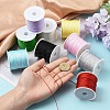 9 Rolls 9 Colors Nylon Braided Cord NWIR-YW0001-16-4