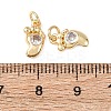 Brass Micro Pave Cubic Zirconia Pendants KK-C143-14G-3