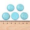 Craft Findings Dyed Synthetic Turquoise Flat Back Dome Cabochons LS-X-TURQ-S266-20mm-01-2