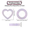 12Pcs 6 Style Heart/Ring Glitter Silicone Beads SIL-CA0002-82-2