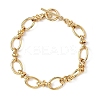 304 Stainless Steel Oval Link Chain Bracelets for Women BJEW-JB12855-01-2