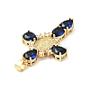 Rack Plating Brass Micro Pave Cubic Zirconia Pendants ZIRC-I059-15G-04-3
