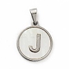 304 Stainless Steel with White Shell Pendants STAS-G268-01J-P-2