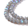Electroplate Opaque Solid Color Glass Beads Strands X1-EGLA-A034-P4mm-L13-3