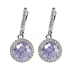 925 Sterling Silver Micro Pave Cubic Zirconia Hoop Earrings EJEW-B147-01B-05-4