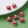Opaque Striped Acrylic Beads MACR-S373-27A-01-6