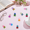 40Pcs 10 Colors Transparent Resin Pendants RESI-CP0001-11-6