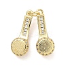 Brass Micro Pave Cubic Zirconia Pendants KK-P345-23G-1