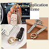 2 Sets 2 Colors  Zinc Alloy Crystal Rhinestone Spring Gate Rings ALRI-BC0001-02-6