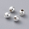 Silver Color Plated Round Iron Spacer Beads X-E004-S-2