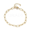 4MM 304 Stainless Steel Textured Paperclip Chain Bracelets for Man and Women SA-CBAB767-08G-4