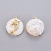 Natural Cultured Freshwater Pearl Pendants PEAR-J004-22G-2