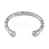 Non-Tarnish 304 Stainless Steel Open Cuff Textured Bangles for Women LS-BJEW-G706-02P-3