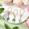 3Pcs 3 Styles Cactus Alloy Enamel Cup Charms HJEW-JM02163-2