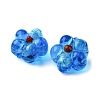Handmade Silver Foil Glass Lampwork Beads FOIL-T001-02H-3