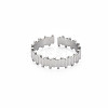 Non-Tarnish 304 Stainless Steel Stripe Open Cuff Ring for Women RJEW-S405-233P-1