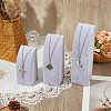 3Pcs 3 Sizes Vertical Wooden Covered with Velvet Necklace Display Stands NDIS-WH20001-03A-7
