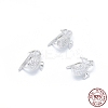 Anti-Tarnish Rhodium Plated 925 Sterling Silver Ice Pick Pinch Bails STER-I017-098P-4