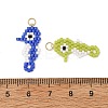 Glass Seed Beaded Pendants PALLOY-MZ01420-3