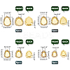 24Pcs 4 Style Brass Cabochon Connector Setting RB-PH0001-18G-5