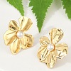 304 Stainless Steel ABS Plastic Pearl Stud Earrings for Women EJEW-U046-12B-G-3