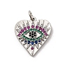 Brass Micro Pave Cubic Zirconia Pendants KK-U033-07P-02-1
