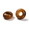 Natural Tiger Eye European Beads G-R488-02G-3