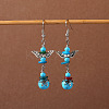 Bohemian tassel turquoise earrings LS-JU8957-24-1