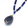 Natural & Synthetic Mixed Stone Pendant Necklaces NJEW-P241-C-4