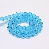 Imitate Austrian Crystal Bicone Glass Beads Strands GLAA-F029-6x6mm-19-2