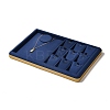 10-Slot PU Leather Pendant Necklace Display Tray Stands VBOX-C003-10B-2