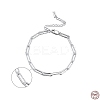 Rhodium Plated 925 Sterling Silver Paperclip Chain Bracelets BJEW-I314-055P-4