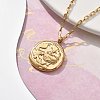 304 Stainless Steel Constellation Pendant Necklaces NJEW-K392-01G-11-3