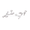 Brass Clear Cubic Zirconia Branch Links Connectors KK-S359-156P-RS-2