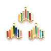 Rainbow Color 304 Stainless Steel Enamel Charms STAS-T065-51G-1