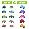 15Pcs 15 Colors  Computerized Embroidery Cloth Iron on/Sew on Patches DIY-FH0001-13-3