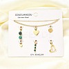Synthetic Malachite Heart Pendant & Necklaces & Bracelets Sets SJEW-Q002-07G-1